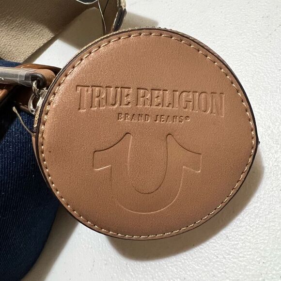 Y2K True Religion Logo Blue Denim Cross body bag - Picture 8 of 8